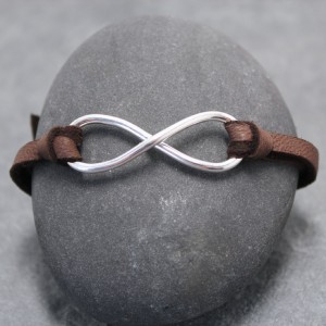 mens leather Infinity bracelet (1)