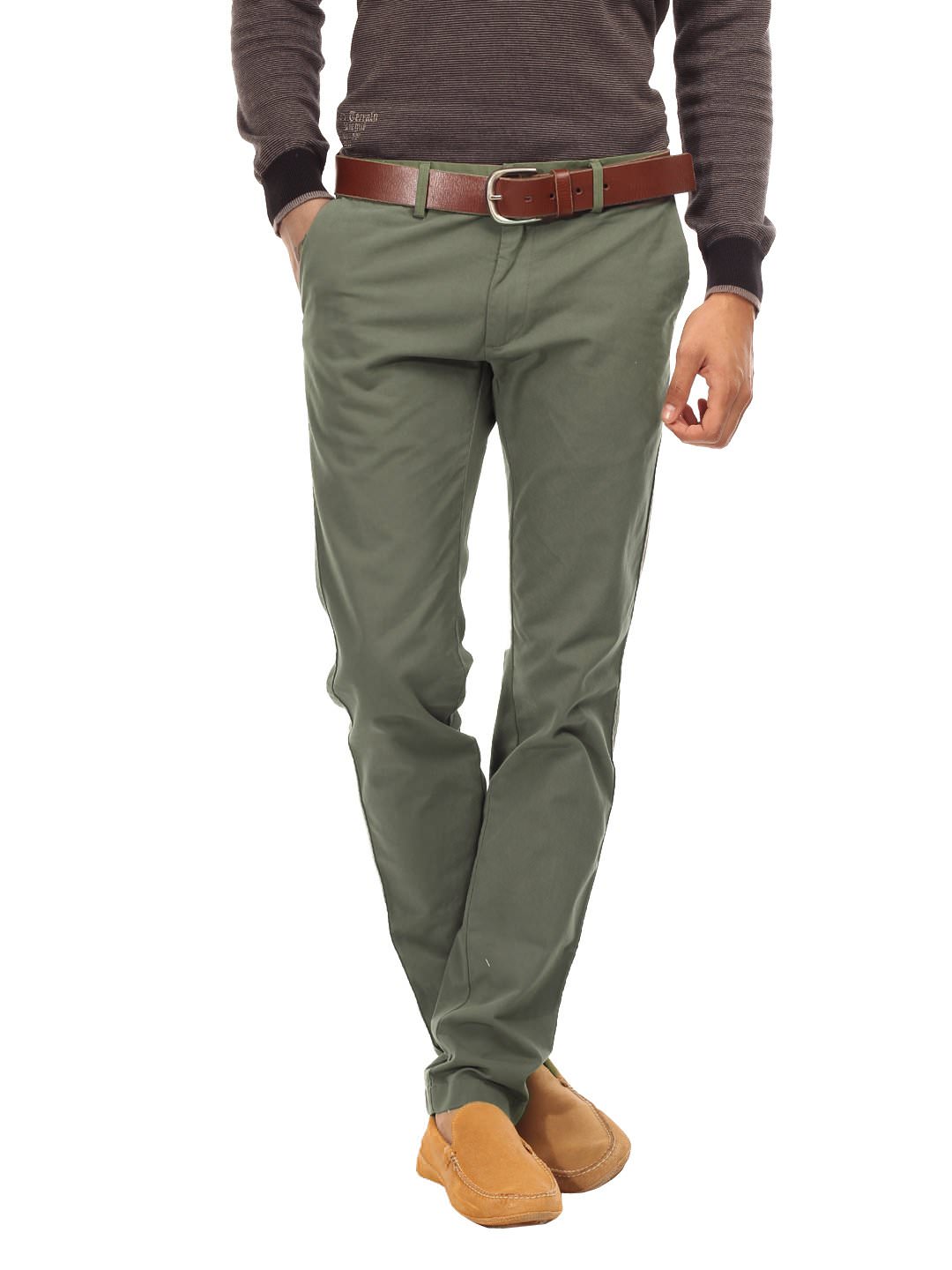 Indian-Terrain-Men-Olive-Green-Chino-Trousers ...