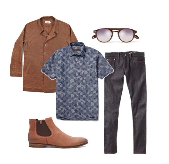 Jacket: Taylor Stitch | Shirt: Freemans Sporting Club | Jeans: The Gap | Sunglasses:  Garrett Leight California | Boots: Vagabond Linhope