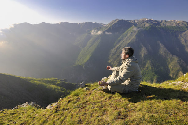 fresh sunrise at mountain