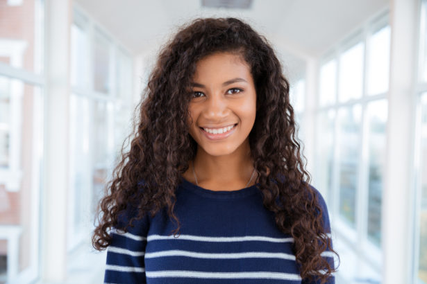 Portrait of a happy afro american woman