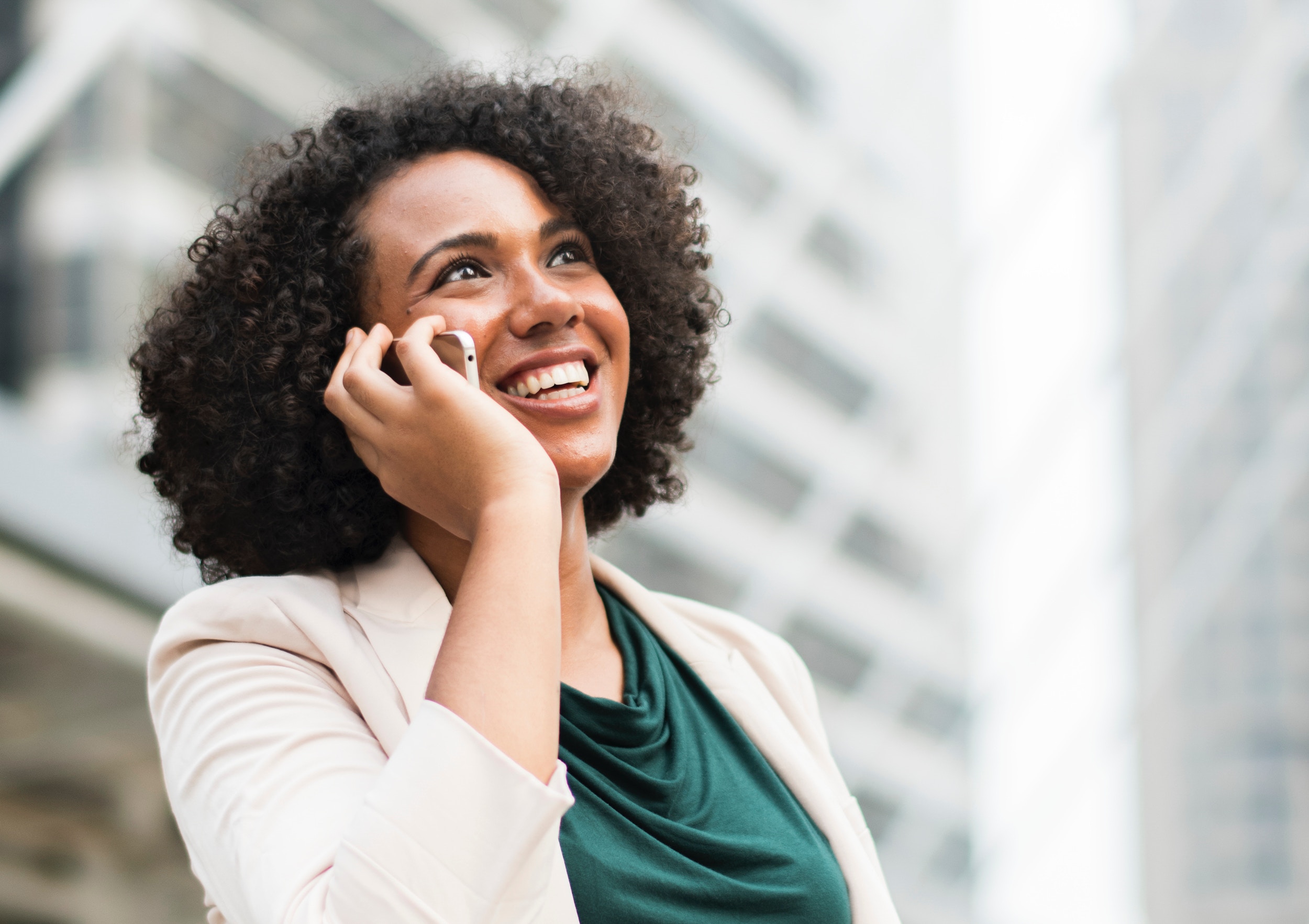 Business Woman talking on the phone